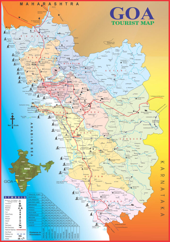 goa travel vacation india map